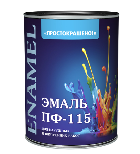 Эмаль ПФ-115 "ПРОСТОКРАШЕНО" белая 2,7кг /6/ 