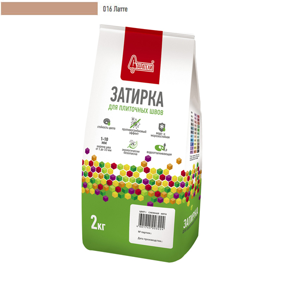 Затирка для плиточных швов "Старатели" латте 016  /2кг//8/ЗАКАЗ