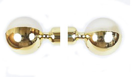 Наконечник КРИСТАЛЛ золото глянец 16мм.  "АртМеталл"