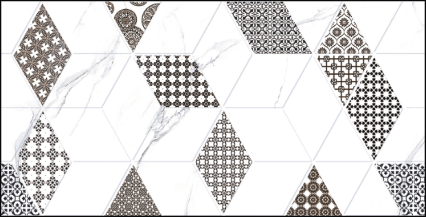 Плитка настенная Дамон Декор Ромбы