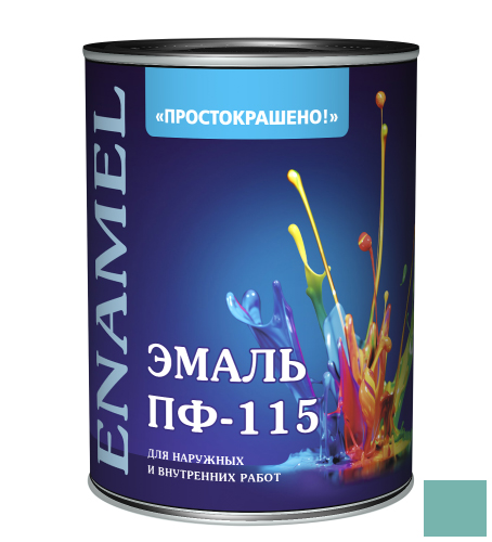 Эмаль ПФ-115 "ПРОСТОКРАШЕНО" бирюзовый 2,7кг /6/ 