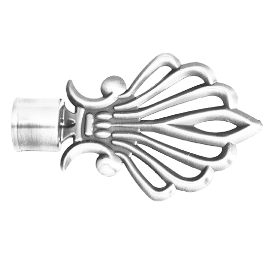 Наконечник "ЛЕВША БУТОН" серебро глянец d 16 мм (2 шт)