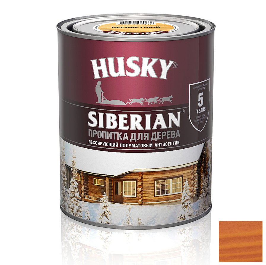 Пропитка для дерева "HUSKY SIBERIAN" п/мат. осенний клен до -20С  /2,7л/ /3/