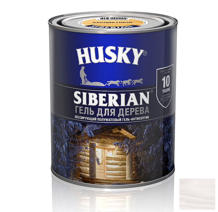 Гель для дерева HUSKY SIBERIAN полуматовый белый / 2,7л/ /3шт/