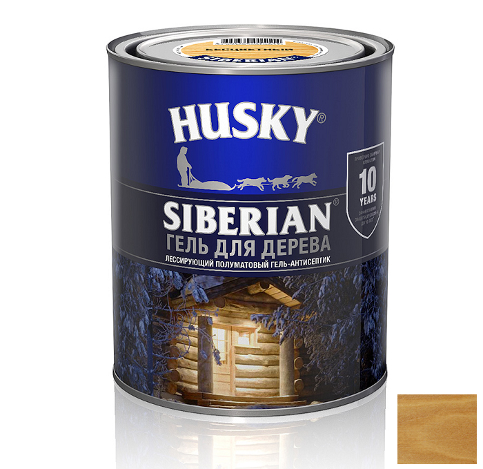 Гель для дерева HUSKY SIBERIAN полуматовый дуб / 2,7л/ /3шт/