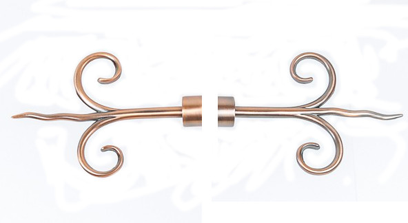 Наконечник ЗАВИТОК золото глянец 16мм.  "АртМеталл"