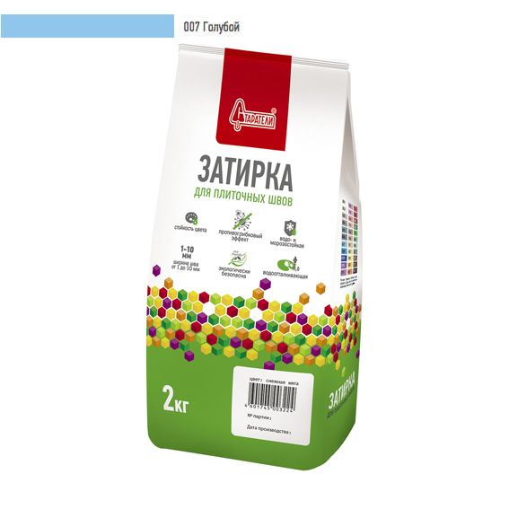 Затирка для плиточных швов "Старатели" голубой 007  /2кг//8/ЗАКАЗ