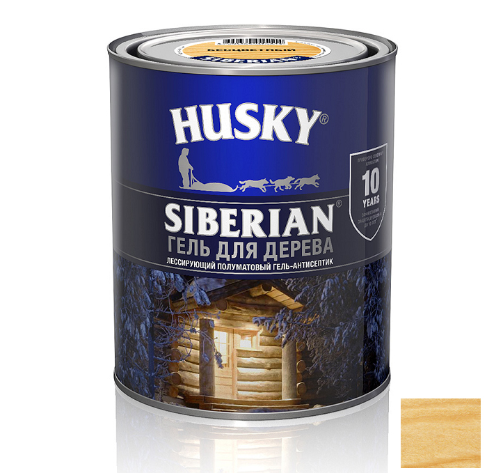 Гель для дерева HUSKY SIBERIAN полуматовый б/цв. / 2,7л/ /3шт/