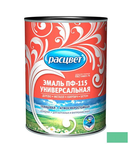 Эмаль ПФ-115 "РАСЦВЕТ ГОСТ" бирюзовая 2,7кг /6/