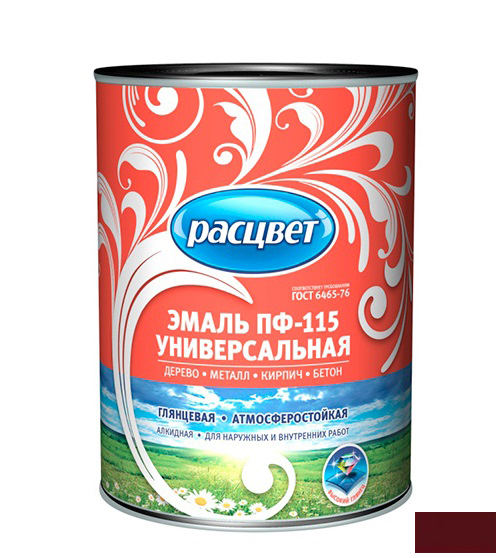 Эмаль ПФ-115 "РАСЦВЕТ ГОСТ" вишневая 2,7кг /6/