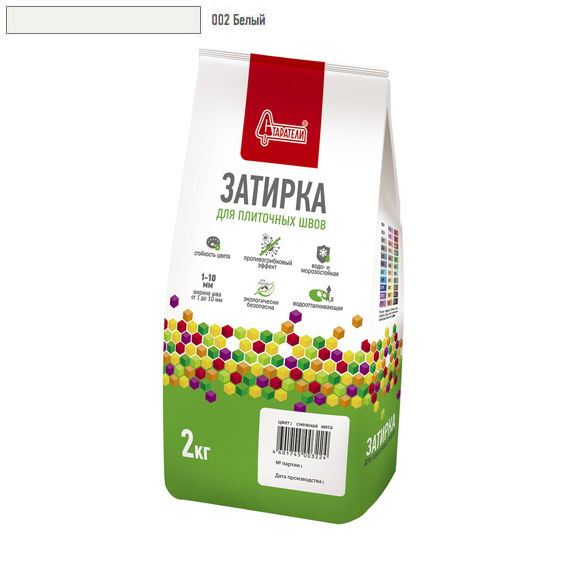 Затирка для плиточных швов "Старатели" белый 002  /1кг//10/(600)   А