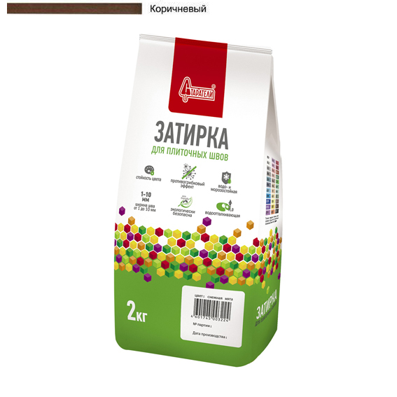 Затирка для плиточных швов "Старатели" коричневый  /1кг//10/ЗАКАЗ