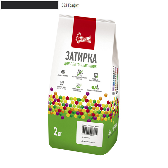 Затирка для плиточных швов "Старатели" графит 033  /1кг//10/ЗАКАЗ