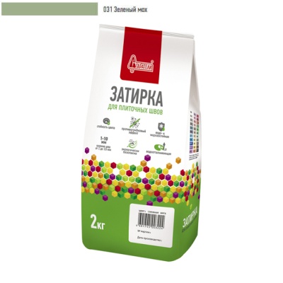 Затирка для плиточных швов "Старатели" зеленый мох 031  /2кг//6/ СНЯЛИ