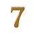 Цифра дверная "7" на клеевой основе ЗОЛОТО/АЛЛЮР