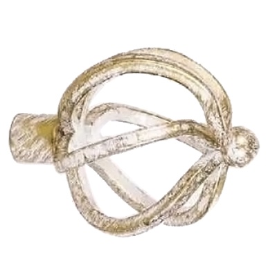 Наконечник "ЛЕВША БУЛАВА"  слоновая кость/золото d  16 мм (2 шт)