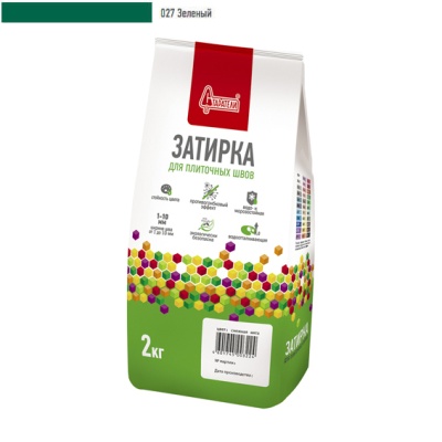 Затирка для плиточных швов "Старатели" зеленый 027 /1кг//10/ЗАКАЗ