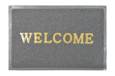 Коврик пористый  Welcome Серый